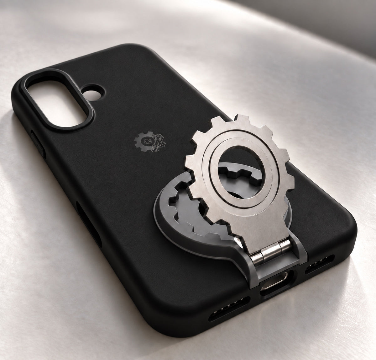 iPhone 16 PCF Integrated case in black. Model render; final details may vary.