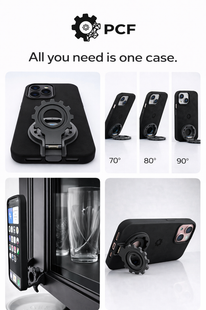 PCF – Retractable Finger Loop & Kickstand Case for iPhones