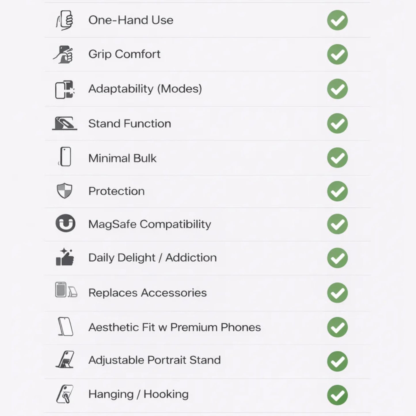 PCF – Retractable Finger Loop & Kickstand Case for iPhones