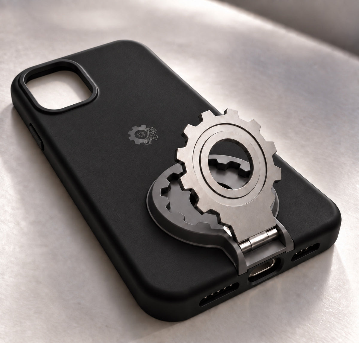 iPhone 15 PCF Integrated case in black. Model render; final details may vary.