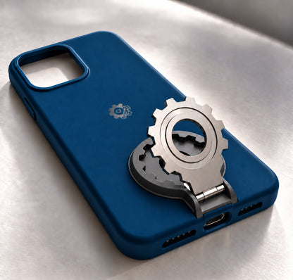 iPhone 15 pro max PCF Integrated case in blue. Model render; final details may vary.
