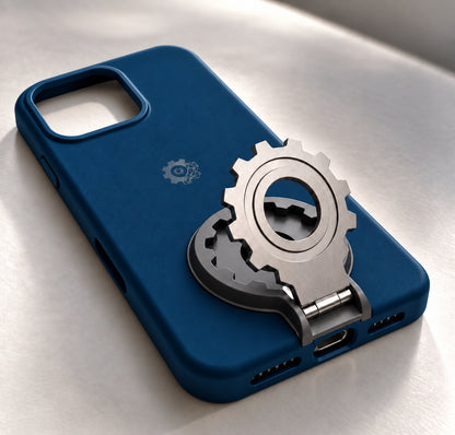iPhone 16 pro PCF Integrated case in blue. Model render; final details may vary.