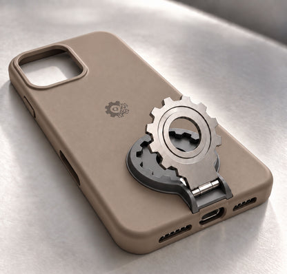 iPhone 16 pro max PCF Integrated case in taupe. Model render; final details may vary.