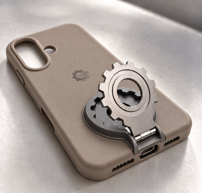iPhone 16 PCF Integrated case in taupe. Model render; final details may vary.